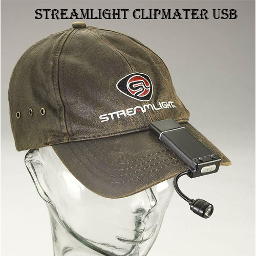 StreamLight CLIPMATER USB充電 手電筒 帽沿燈  #61125 黑色