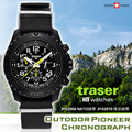 瑞士Traser Outdoor Pioneer Chronograph 三環計時錶:#102908 Nato錶帶 #102910 橡皮錶帶