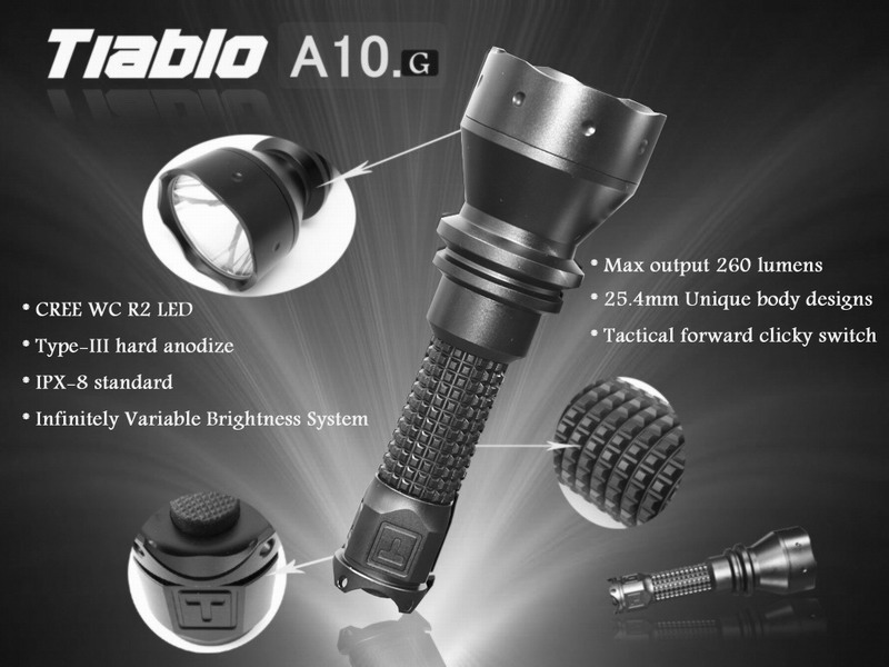 Tiablo A10G 最新 R5 版 遠射高亮手電