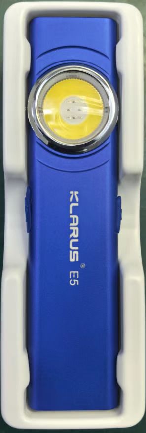 【即將到貨】KLARUS E5 【寶藍色新上巿】 600流明 30米 雙光源EDC手電筒 戶外磁吸 輕薄工作燈 Type-C充電