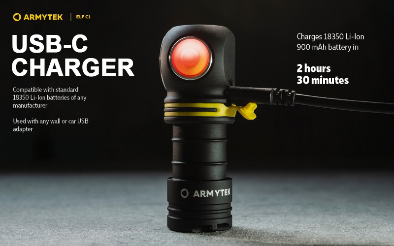 2024新版Armytek ELF C1 1000流明 轉角燈工程夾具版 手電筒 泛光頭燈 56克 防水防摔