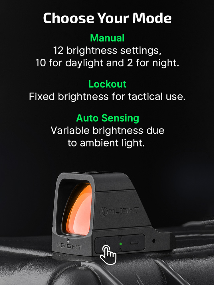 OLIGHT Osight 3 MOA 內紅點快瞄鏡 附充電蓋 戰術無視差瞄準器 兼容皮卡汀尼 綠點/紅點