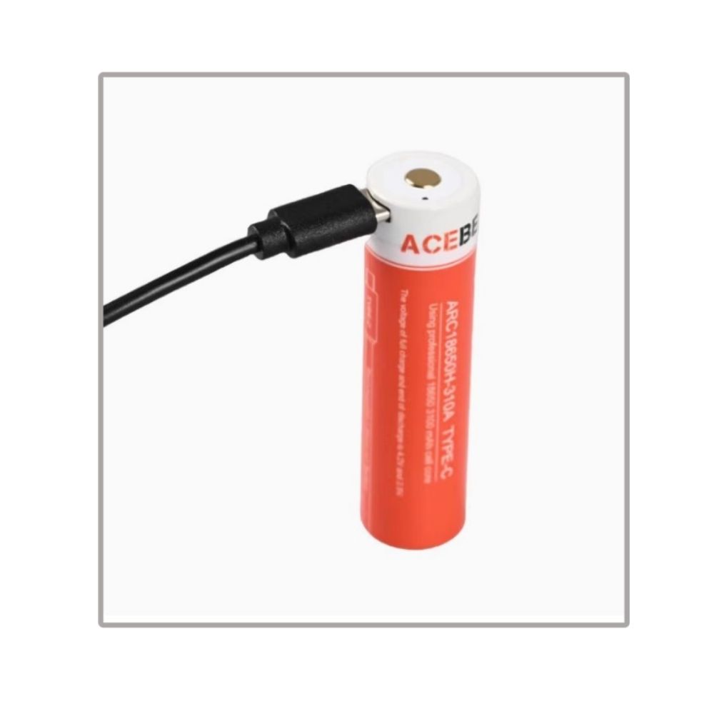 Acebeam ARC18650H-310A 18650 USB-C 可充電鋰電池 TYPE-C 高放電 凸點帶保護板 IMR動力電池