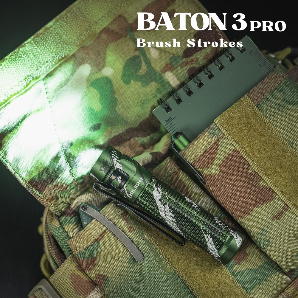  Olight BATON 3 PRO (Brush Strok) 1500流明 175米 指揮家高亮度手電筒 磁吸充電 S2R 升級 Olight BATON 3 PRO (限量 Roadster)