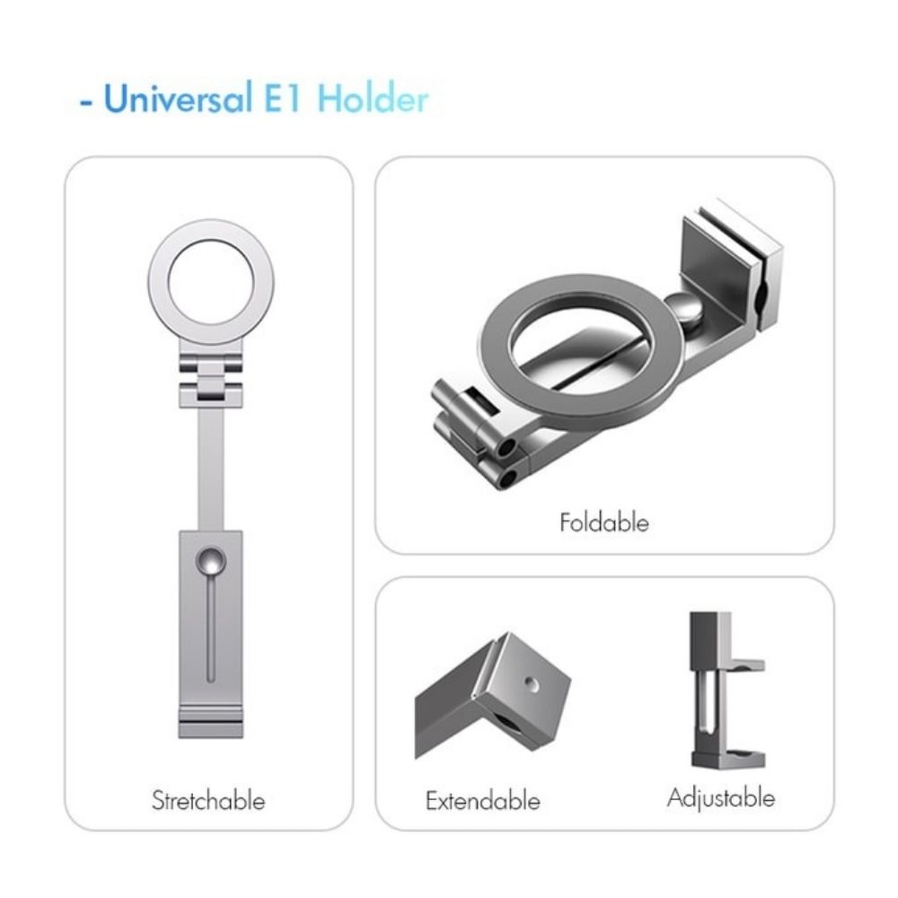  WUBEN E1 HOLDER 自拍燈 磁吸支架 手持 腳架螺絲孔 彈力桌面夾