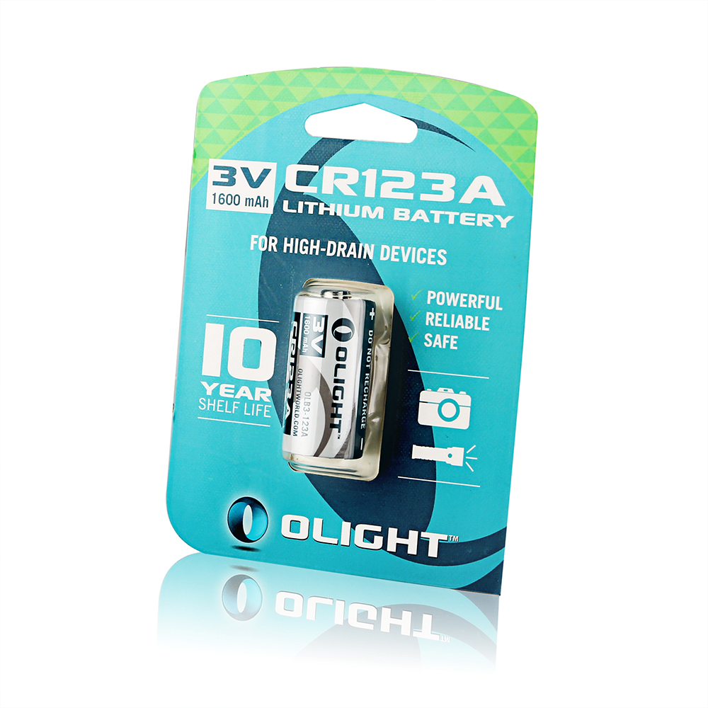 OLIGHT CR123A 1600mAh 3V 一次性電池 通用BALDR 戰術燈 SUREFIRE